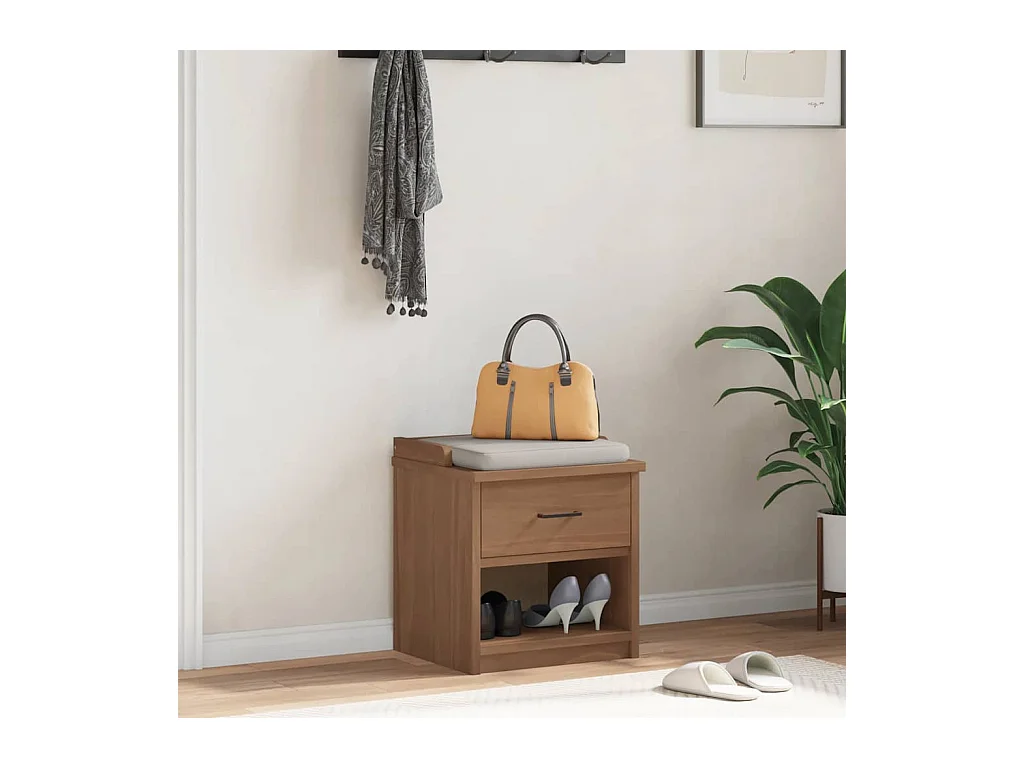 SANDNES Flurbank 45x40x50 cm massives Kiefernholz