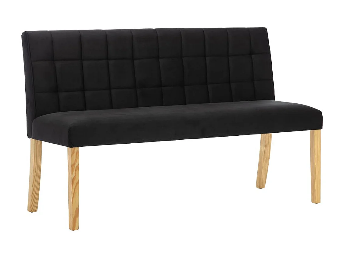 Panca 140 cm Velluto Nero