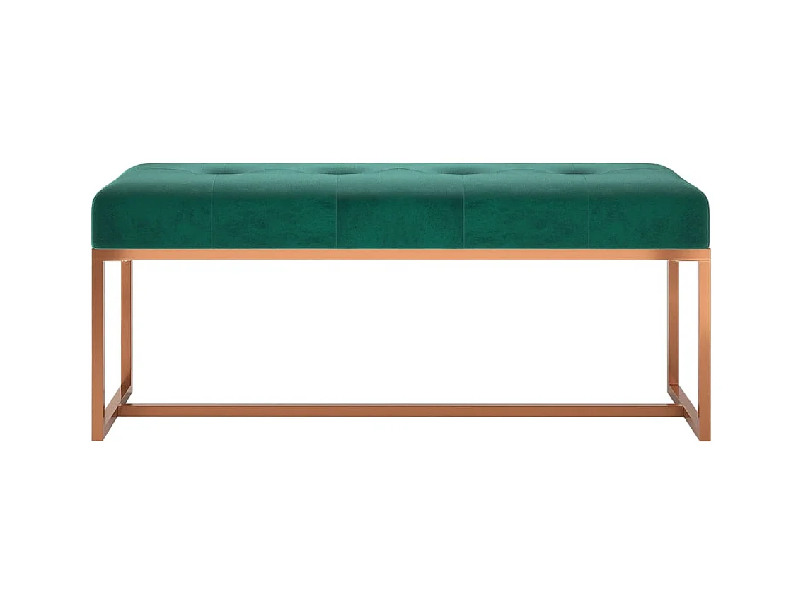 Donkergroene bank 110x36x45 cm fluweel