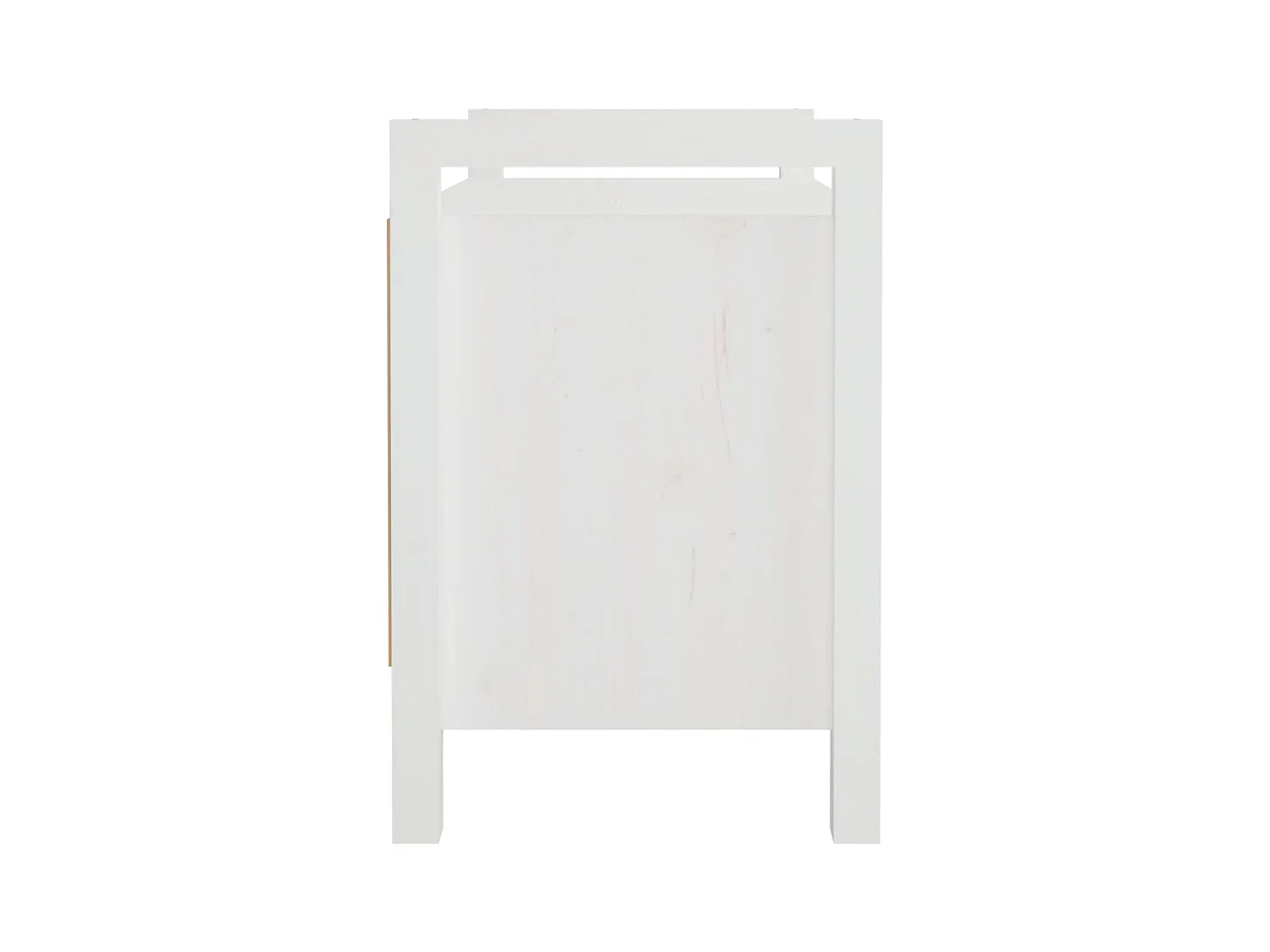 Banc d'entrée Blanc 80x40x60 cm Bois de pin massif