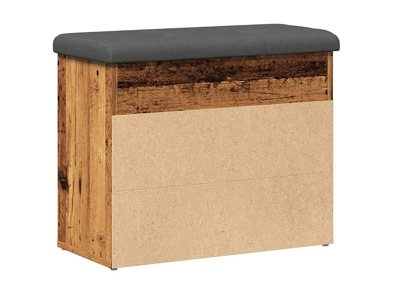 Banc à chaussures vieux bois 62x32x50 cm bois d'ingénierie
