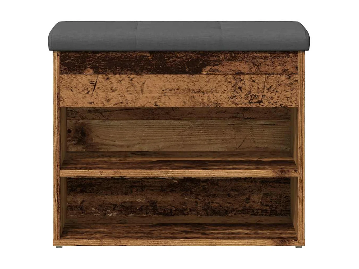 Banc à chaussures vieux bois 62x32x50 cm bois d'ingénierie