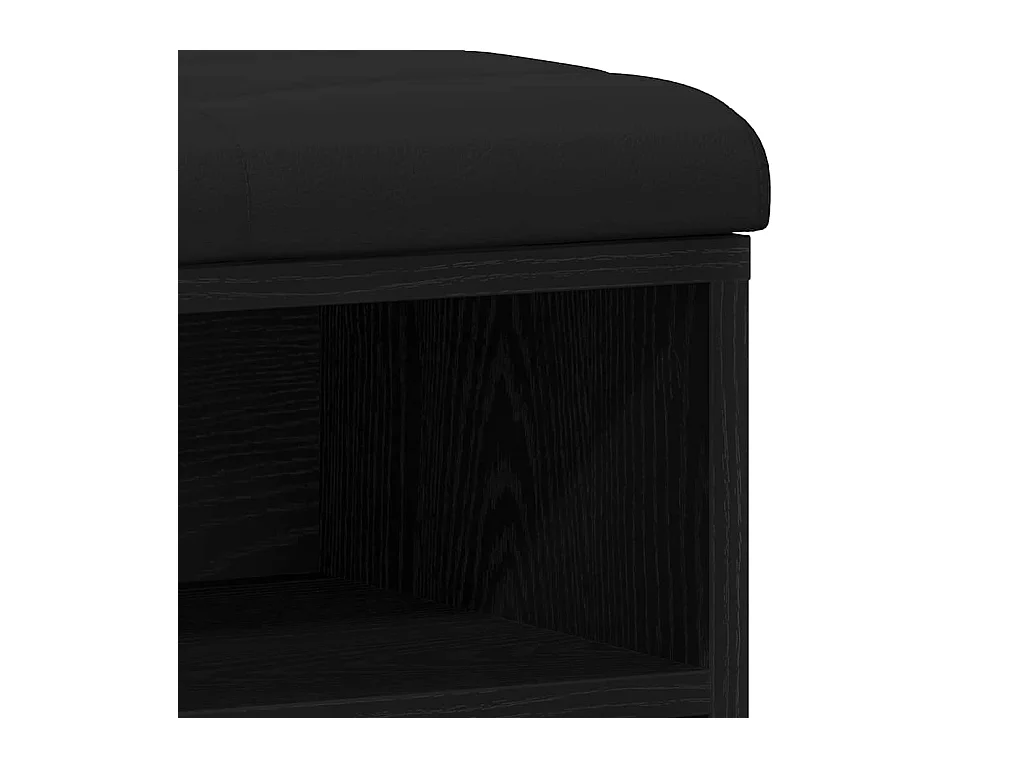 Banc à chaussures Noir 100 x 30 x 48 cm Bois d'ingénierie