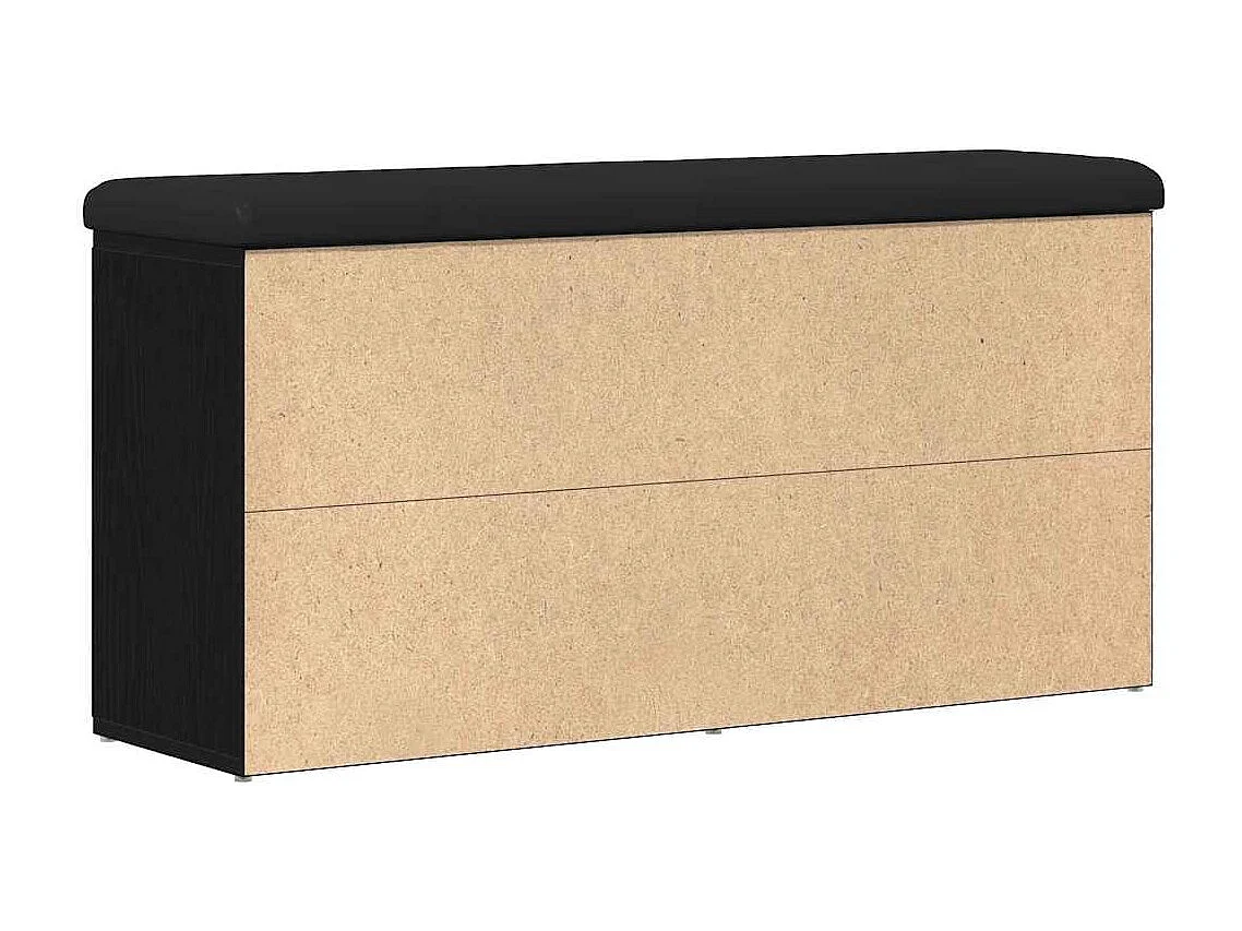 Banc à chaussures Noir 100 x 30 x 48 cm Bois d'ingénierie