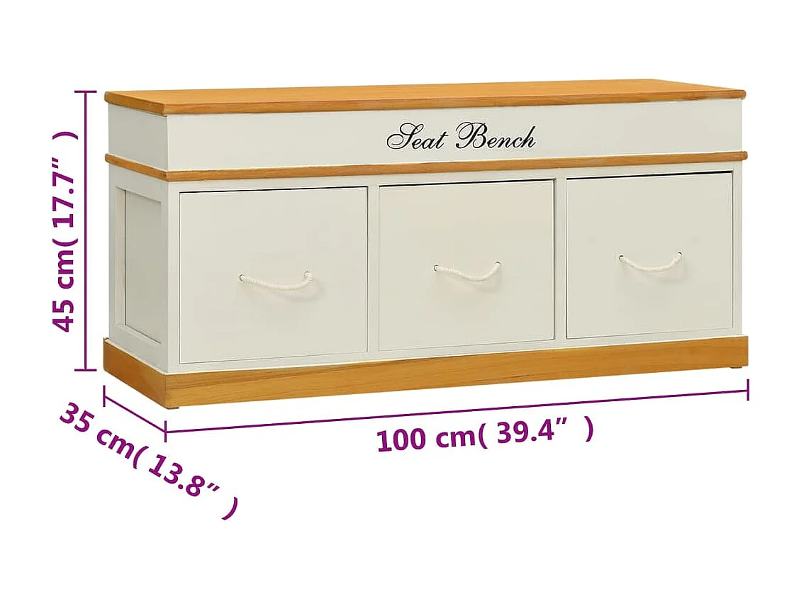Panca da ingresso con contenitore per scarpe