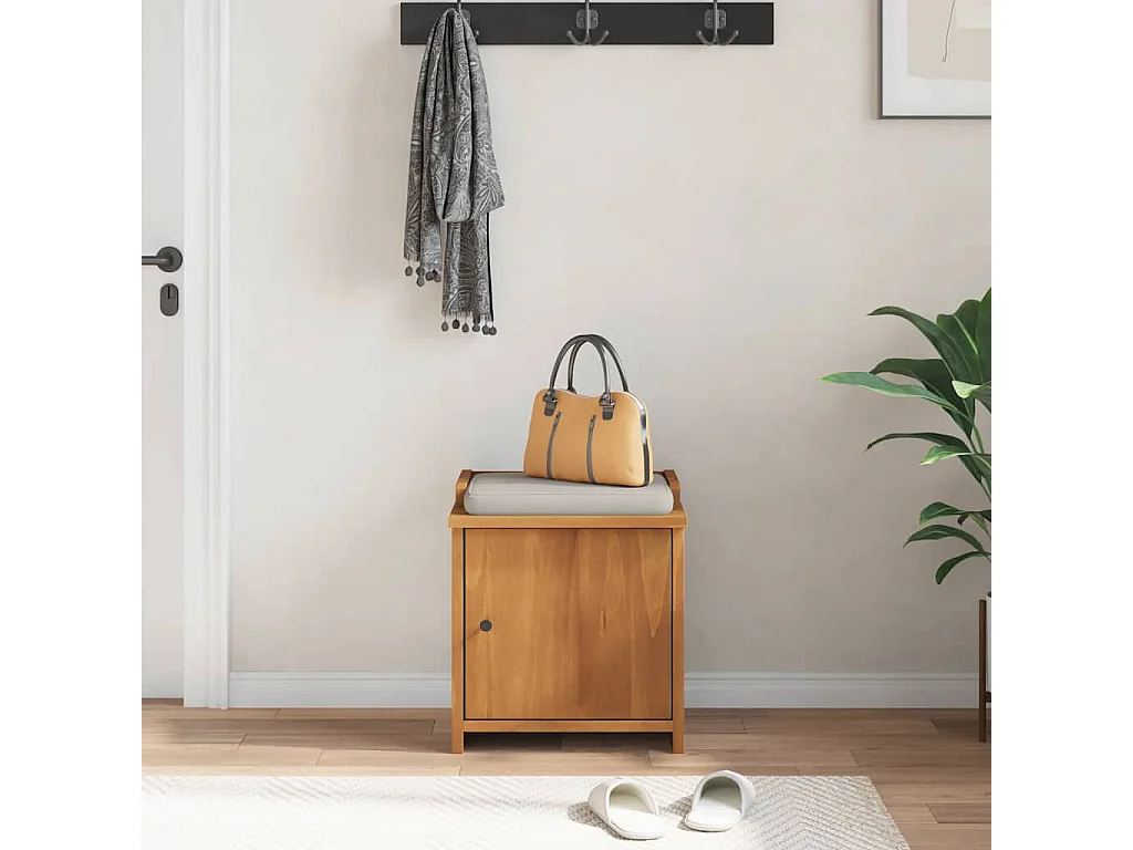 Panca da ingresso SANDNES 45x40x50 cm in legno massello di pino