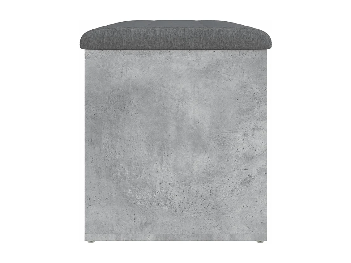 Panca contenitore grigio cemento 82x42x45 cm in legno ingegnerizzato