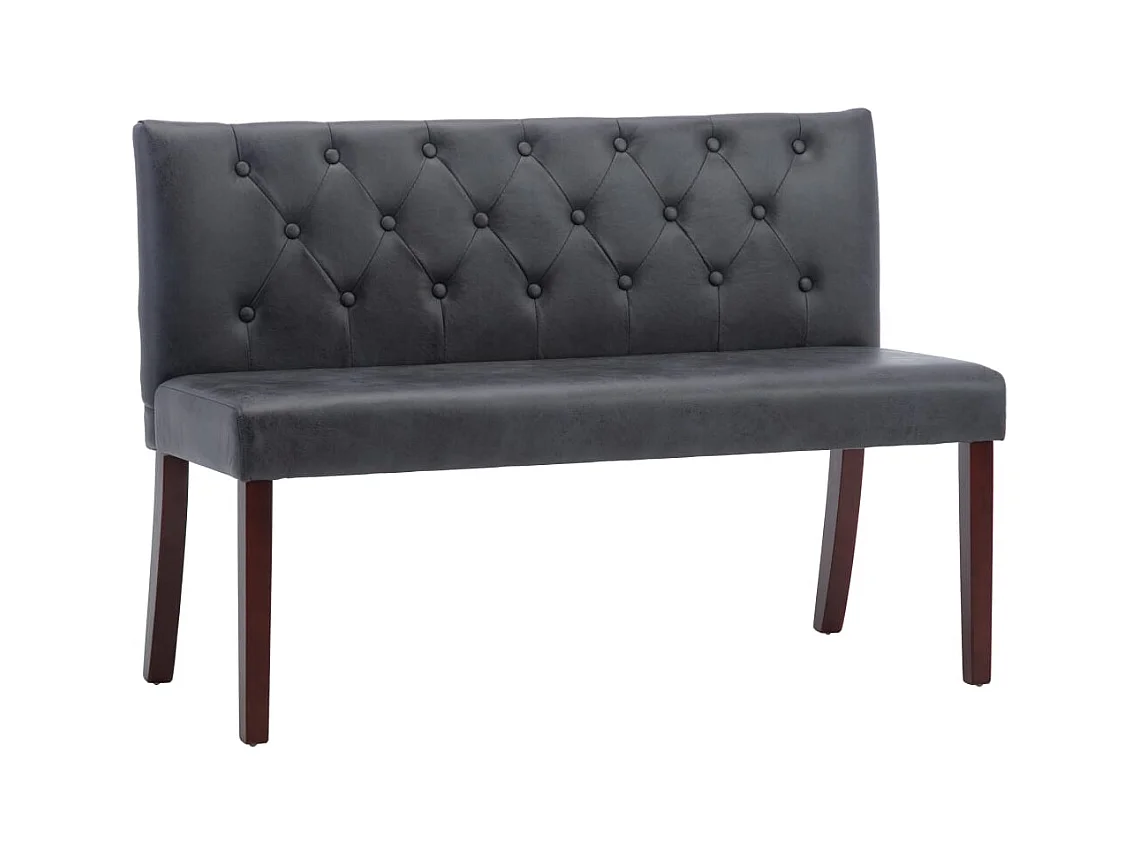 Bank 120 cm Grau Ähnliches Leder