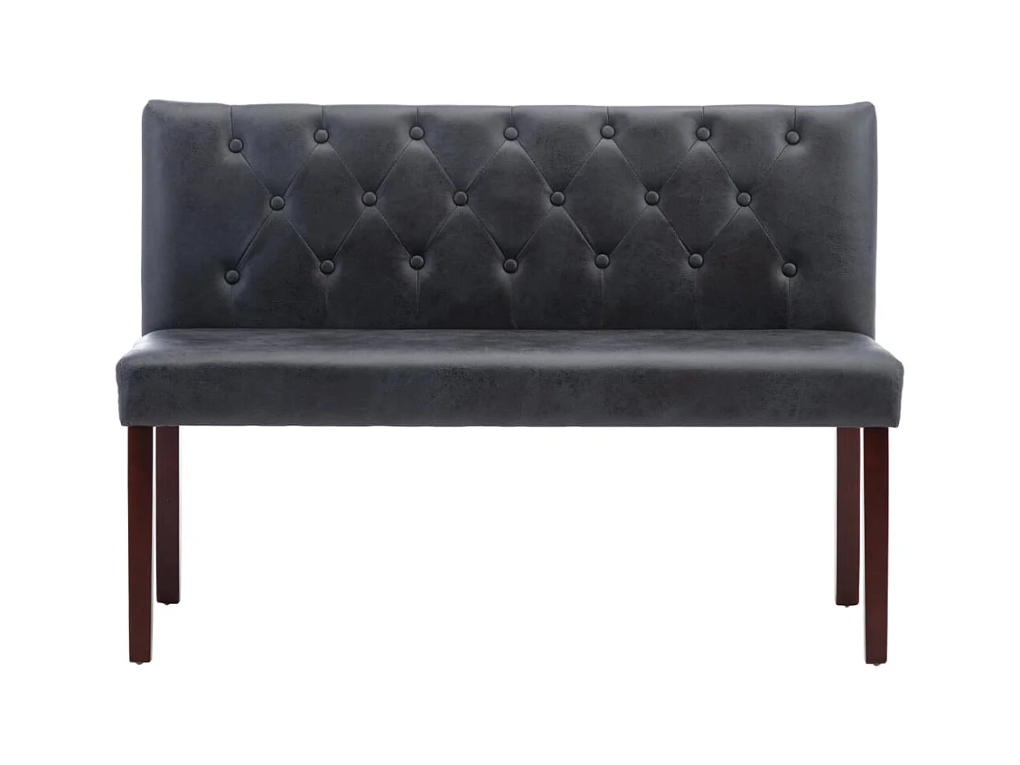 Bank 120 cm Grau Ähnliches Leder