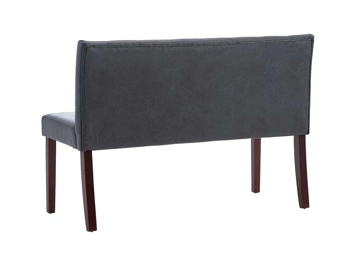 Bank 120 cm Grau Ähnliches Leder