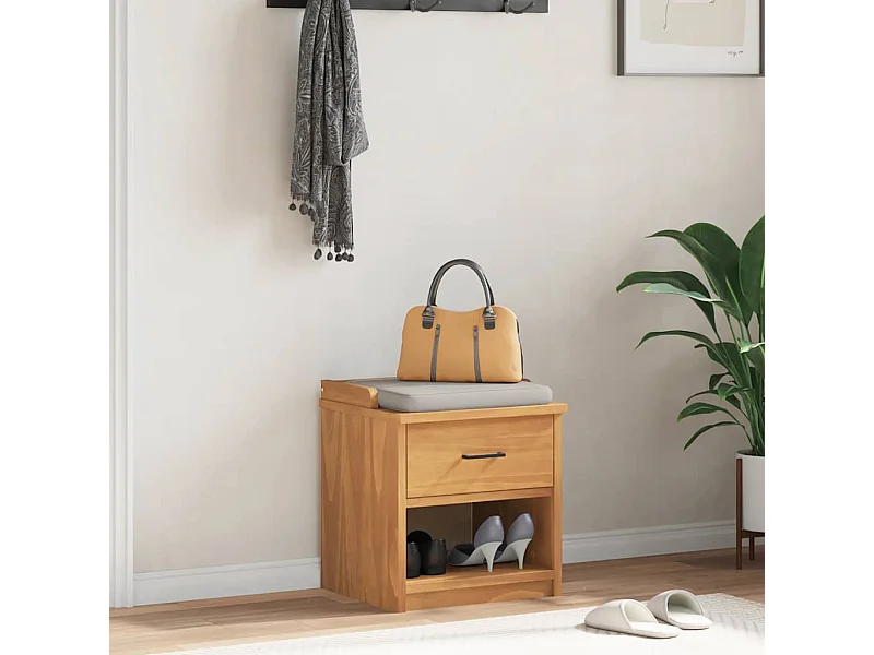 Banc de couloir SANDNES 45x40x50 cm bois de pin massif