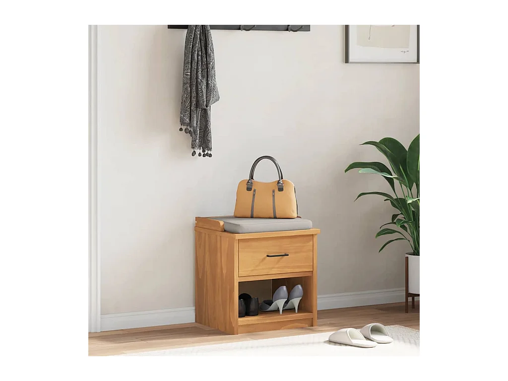 Banc de couloir SANDNES 45x40x50 cm bois de pin massif