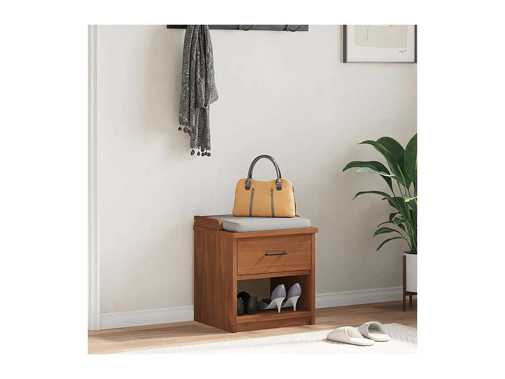 Banc de couloir SANDNES 45x40x50 cm bois de pin massif