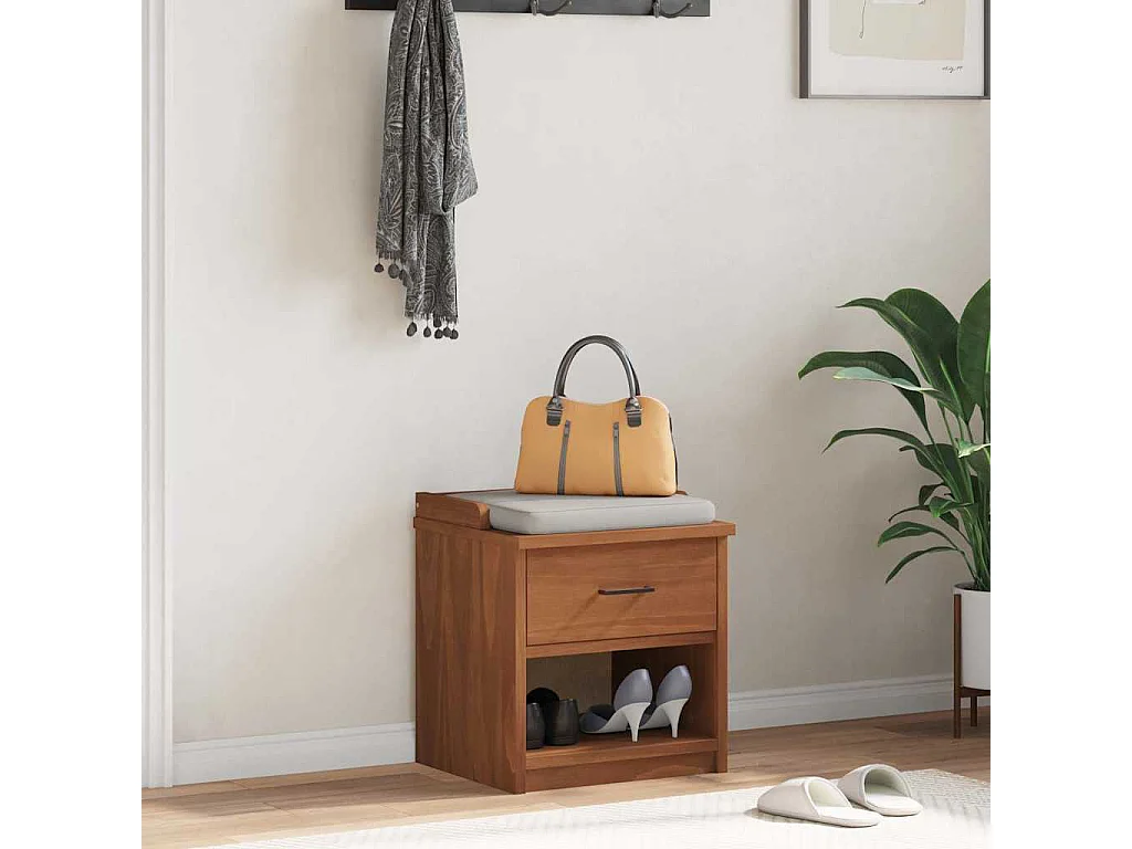 Banc de couloir SANDNES 45x40x50 cm bois de pin massif