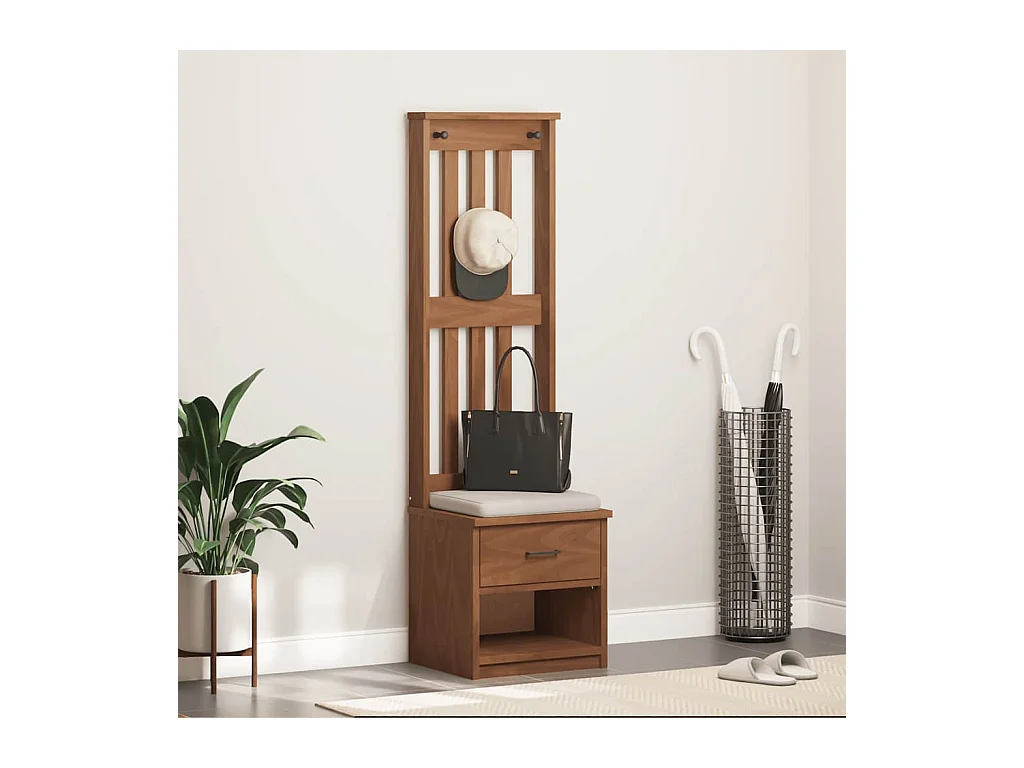 SANDNES Garderobenständer 45x40x159,5 cm massives Kiefernholz