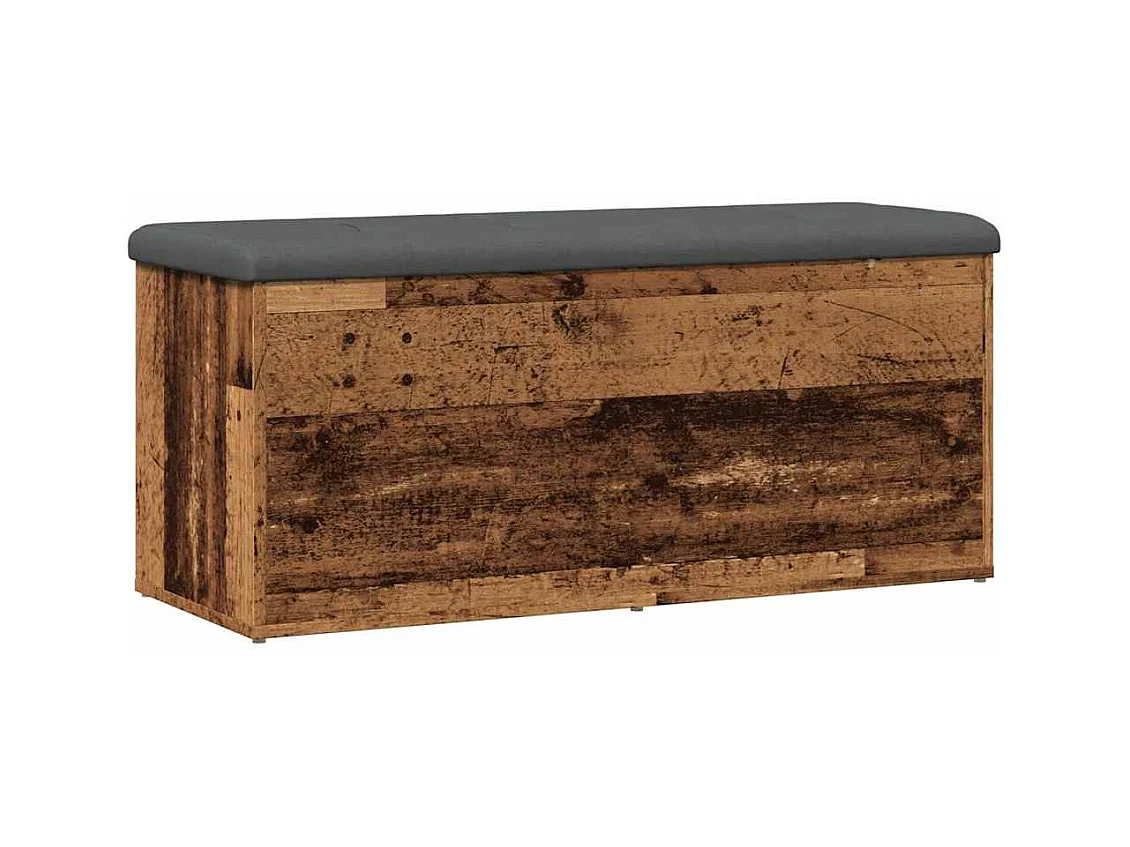 Banc de rangement vieux bois 102x42x45 cm bois d'ingénierie