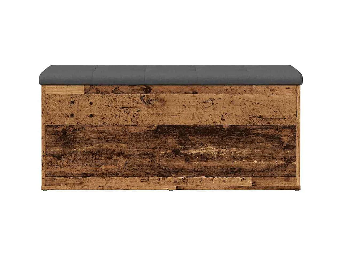 Banc de rangement vieux bois 102x42x45 cm bois d'ingénierie