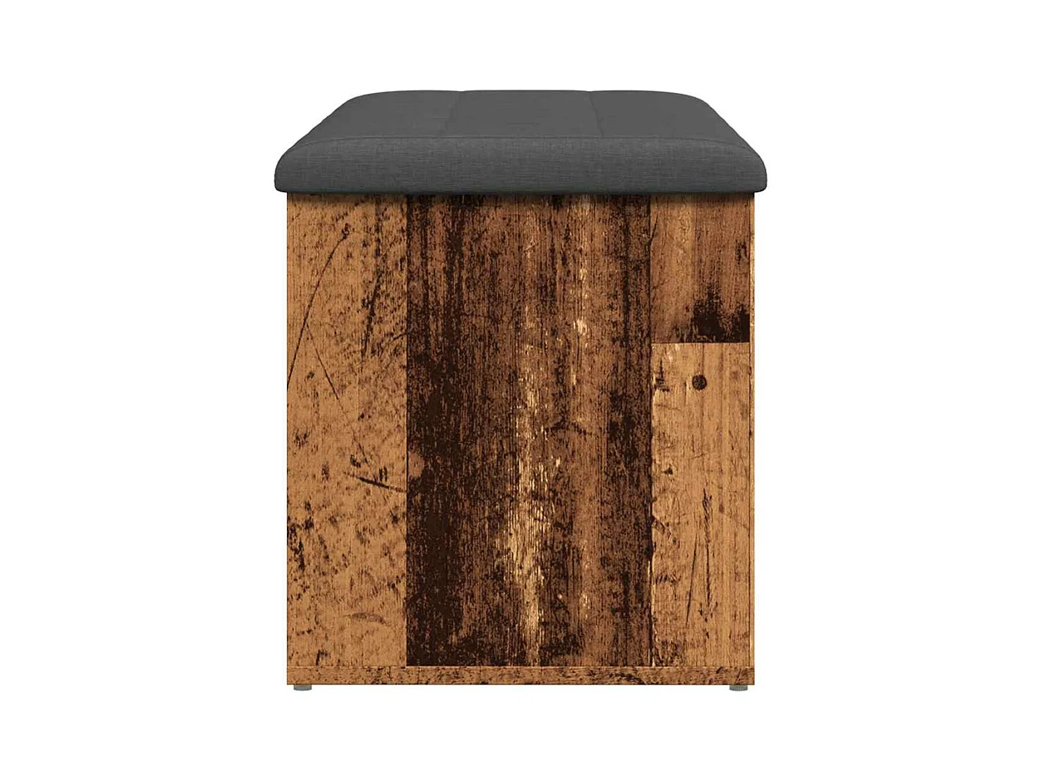 Banc de rangement vieux bois 102x42x45 cm bois d'ingénierie