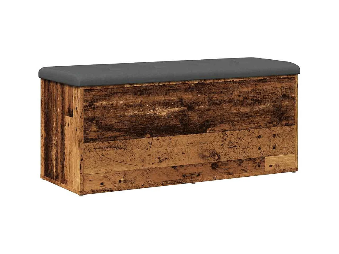 Banc de rangement vieux bois 102x42x45 cm bois d'ingénierie