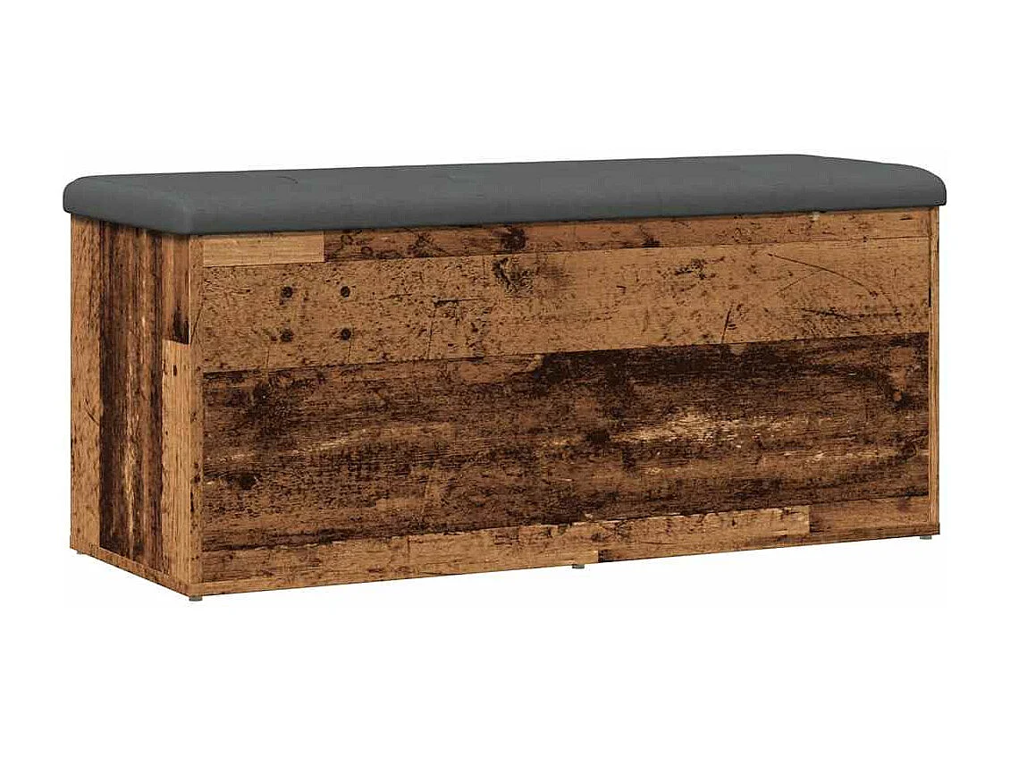 Banc de rangement vieux bois 102x42x45 cm bois d'ingénierie
