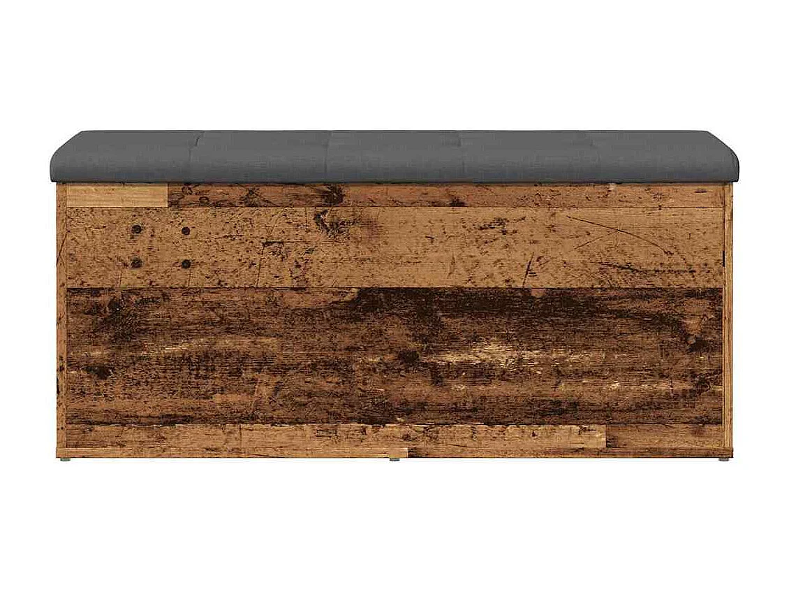 Banc de rangement vieux bois 102x42x45 cm bois d'ingénierie