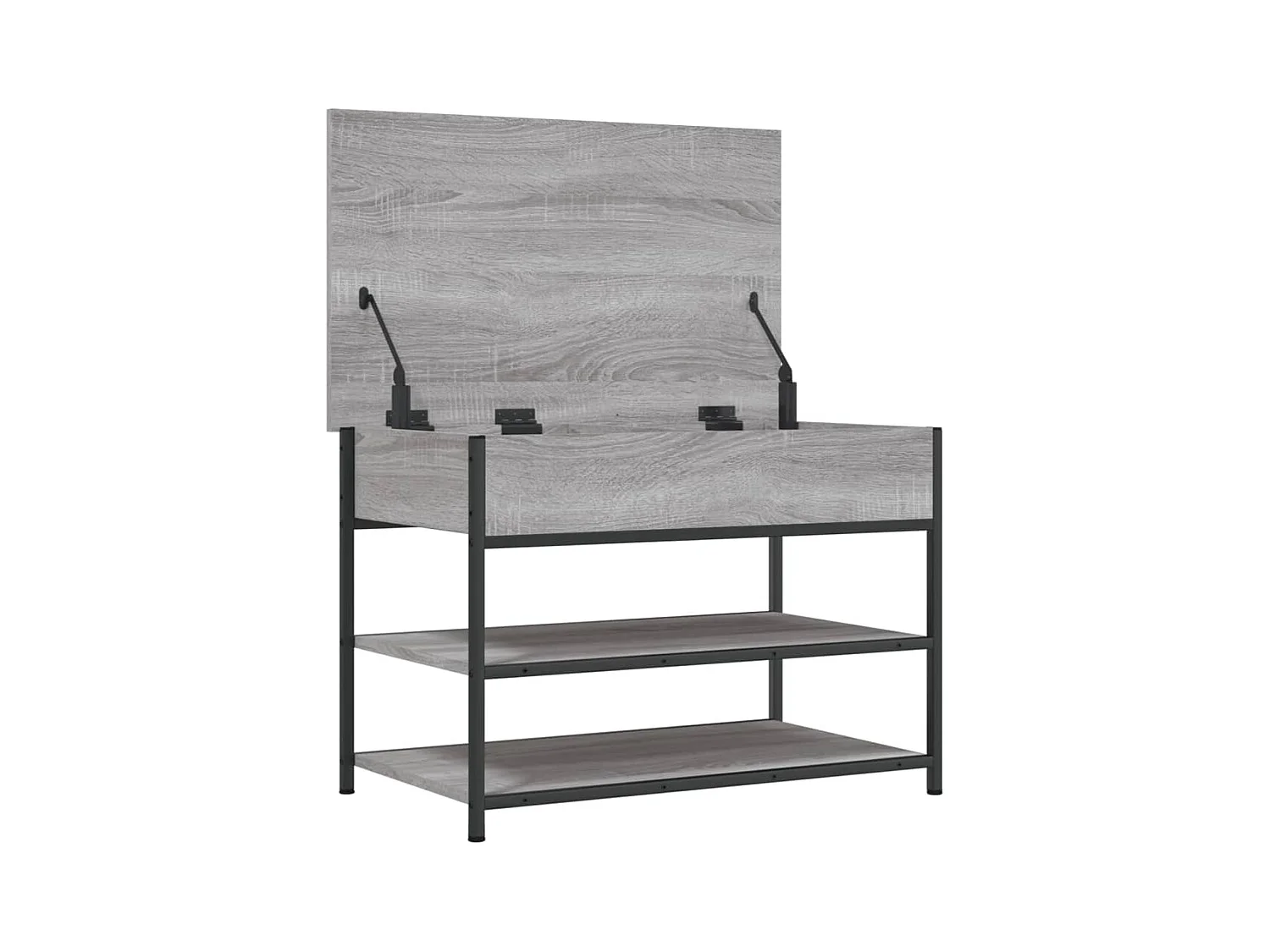 Panca portascarpe grigia Sonoma 70x42,5x50 cm in legno ingegnerizzato