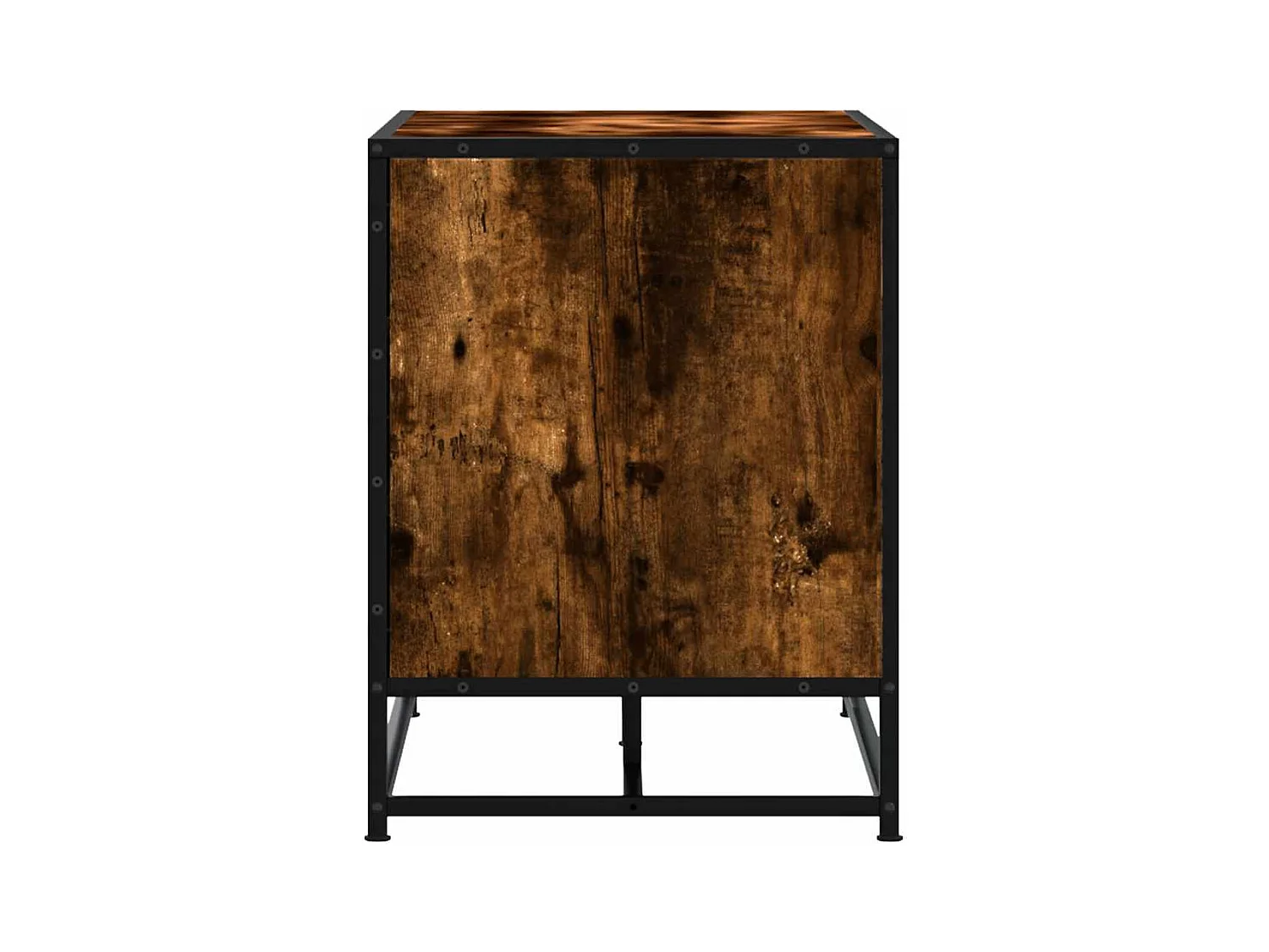 Banc à chaussures chêne fumé bois d'ingénierie et métal