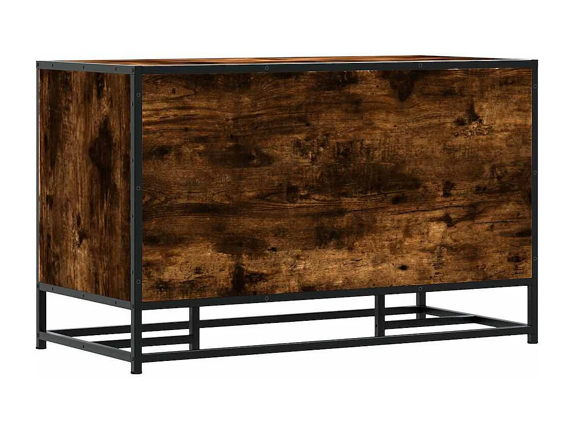 Banc à chaussures chêne fumé bois d'ingénierie et métal