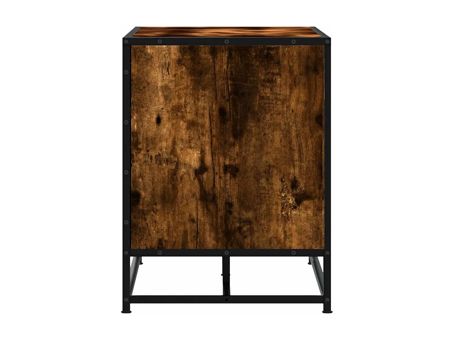 Banc à chaussures chêne fumé bois d'ingénierie et métal