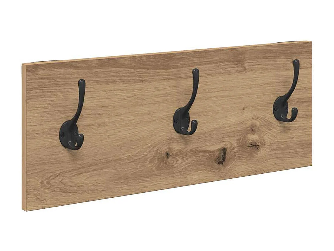 Set de meubles de couloir 4 pièces en bois d'artisan chêne