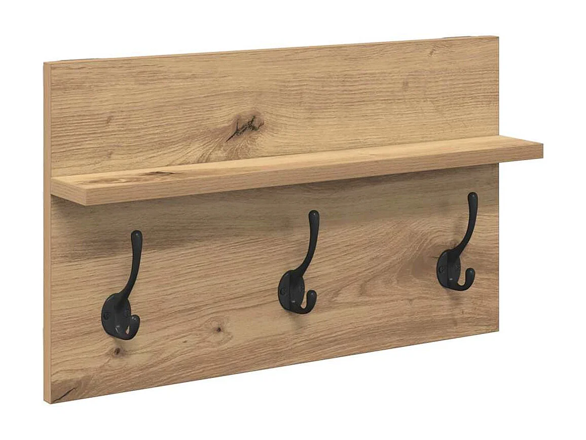 Set de meubles de couloir 4 pièces en bois d'artisan chêne