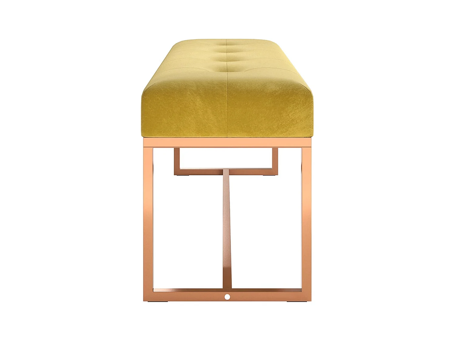 Banc Jaune moutarde 110x36x45 cm Velours