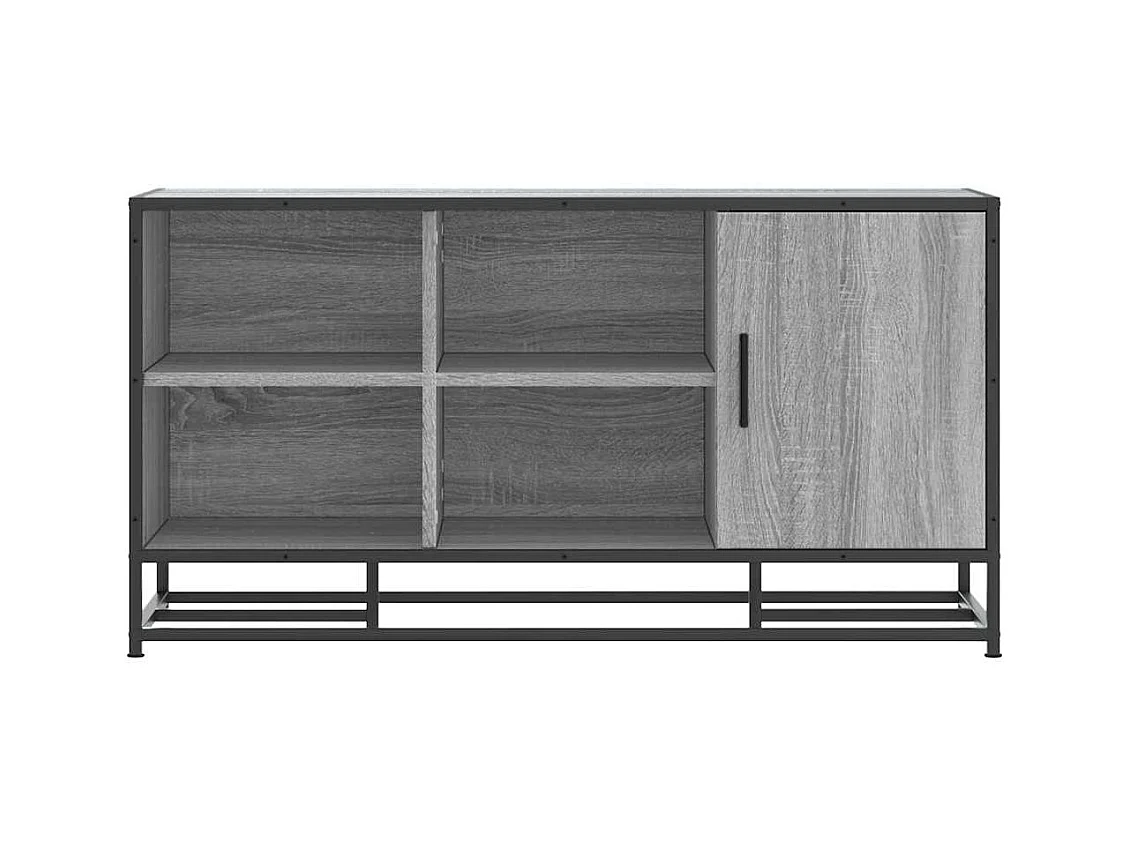 Banc à chaussures sonoma gris bois d'ingénierie et métal