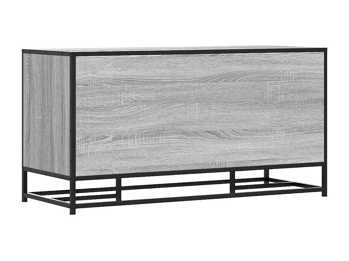 Banc à chaussures sonoma gris bois d'ingénierie et métal