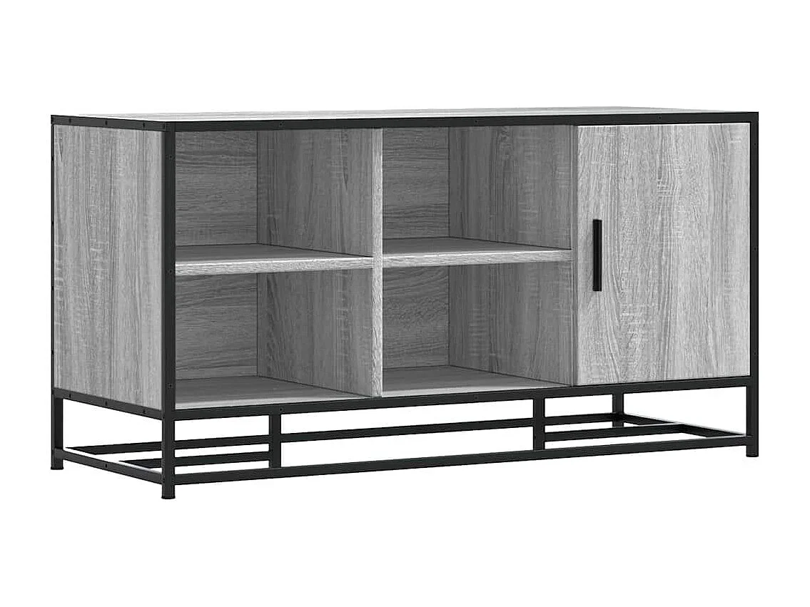 Banc à chaussures sonoma gris bois d'ingénierie et métal