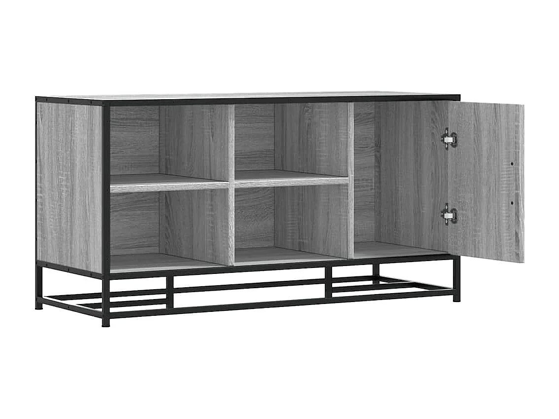 Banc à chaussures sonoma gris bois d'ingénierie et métal