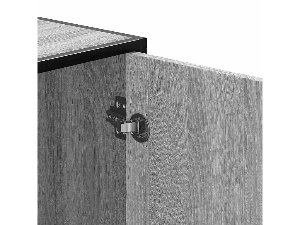 Banc à chaussures sonoma gris bois d'ingénierie et métal