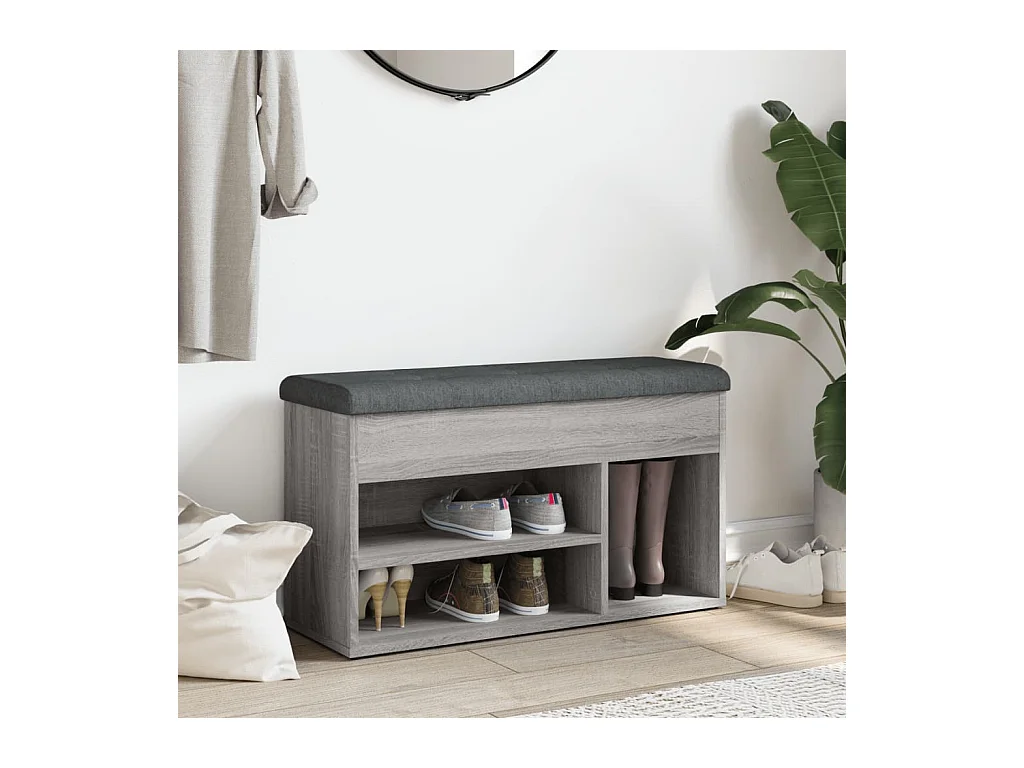 Schuhbank Sonoma Grau 82 x 32 x 45,5 cm Holzwerkstoff