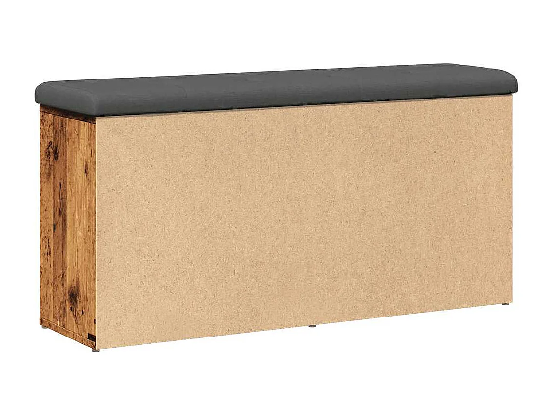Banc à chaussures vieux bois 102x32x50 cm bois d'ingénierie