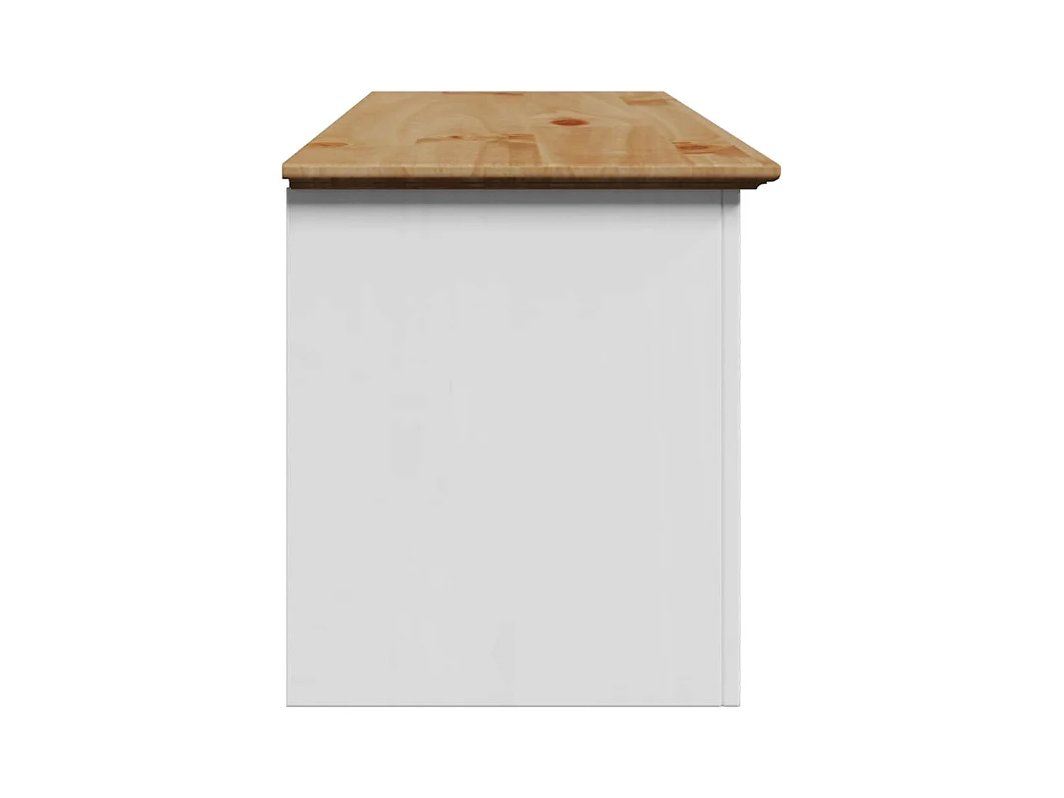 Banc de couloir BODO blanc et marron 114x40x45 cm