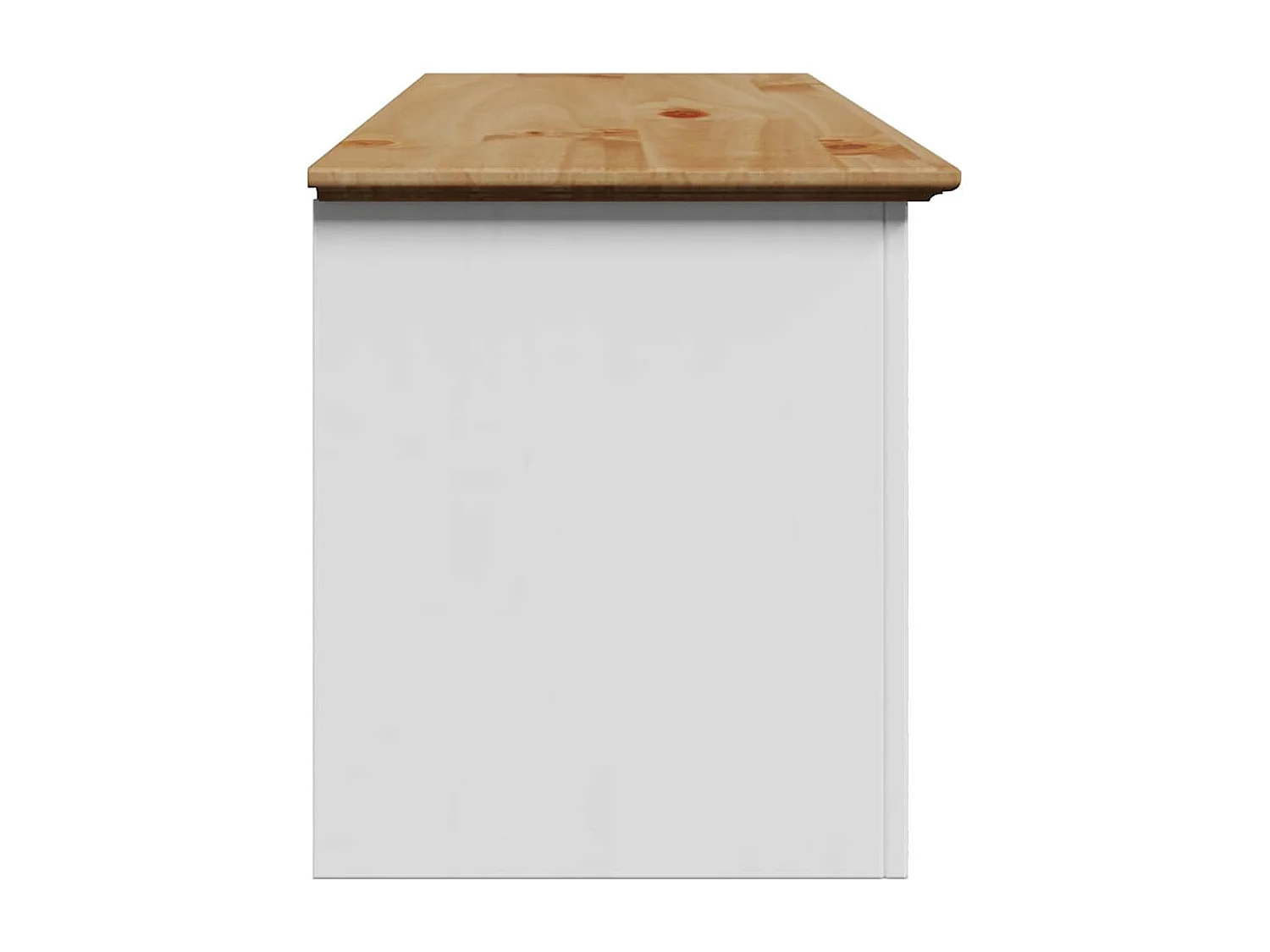 Banc de couloir BODO blanc et marron 114x40x45 cm