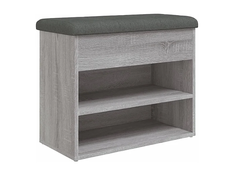 Sonoma grijze schoenenbank 62x32x50 cm bewerkt hout