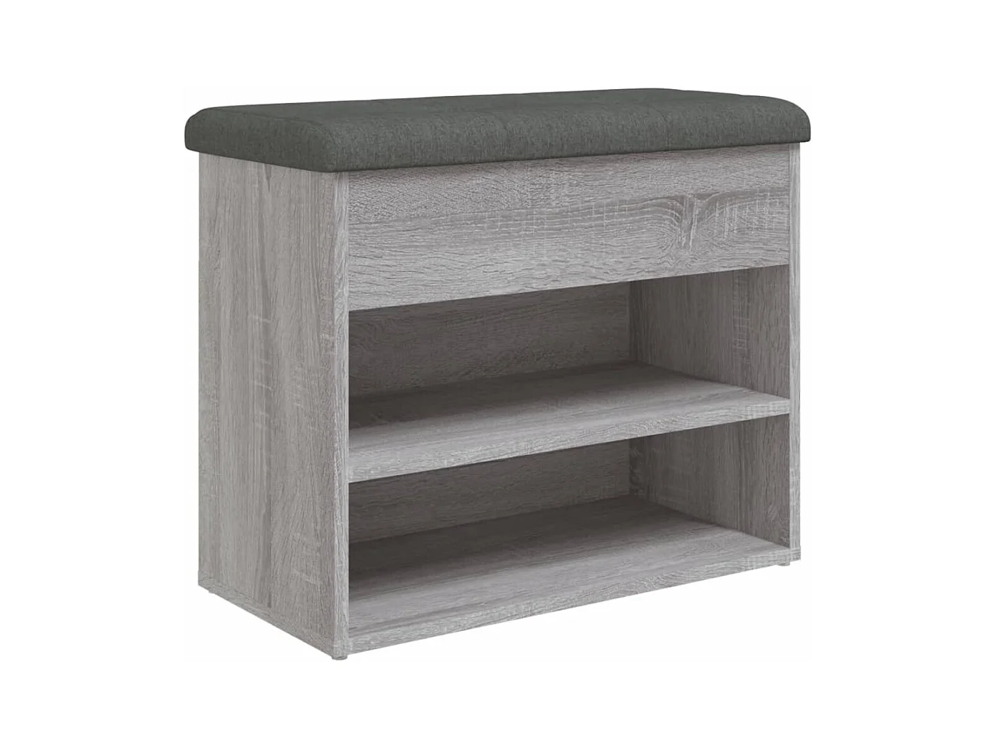 Sonoma graue Schuhbank 62x32x50 cm Holzwerkstoff