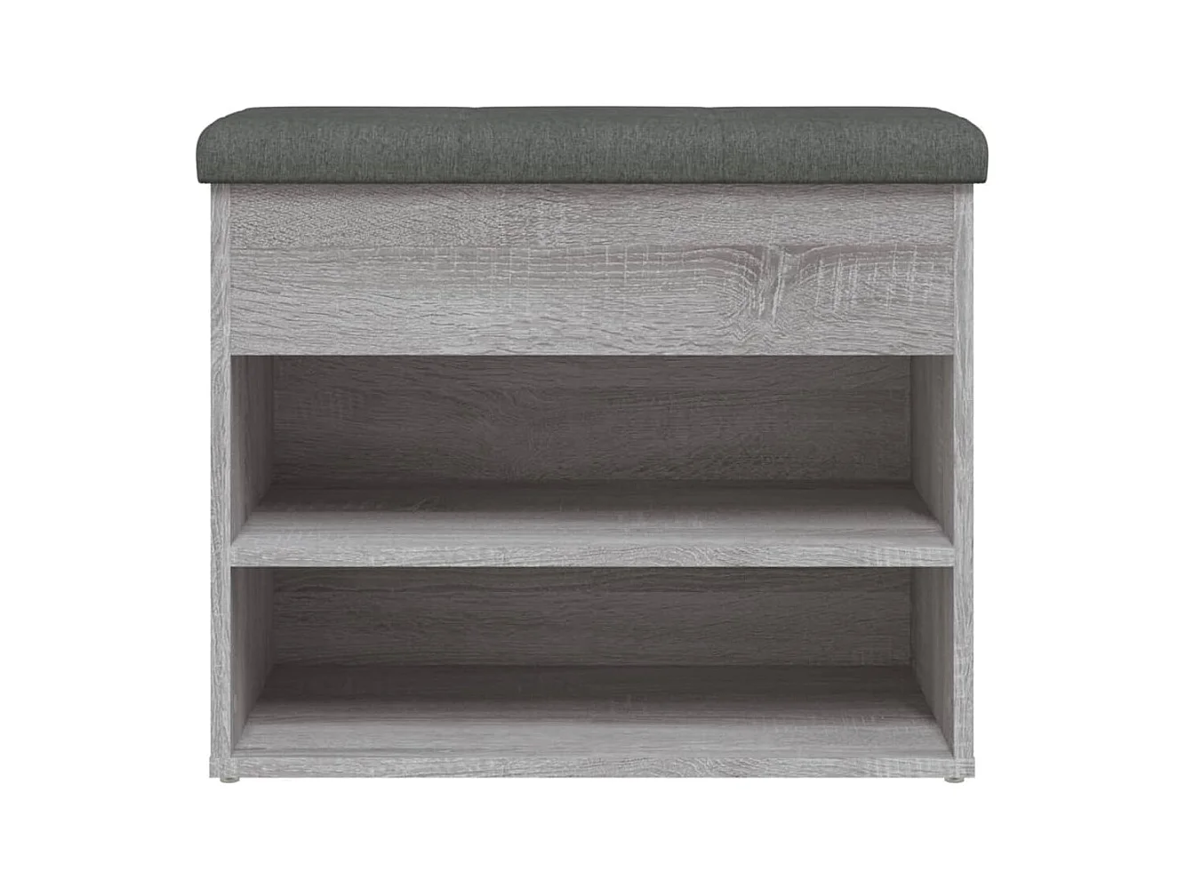 Sonoma graue Schuhbank 62x32x50 cm Holzwerkstoff