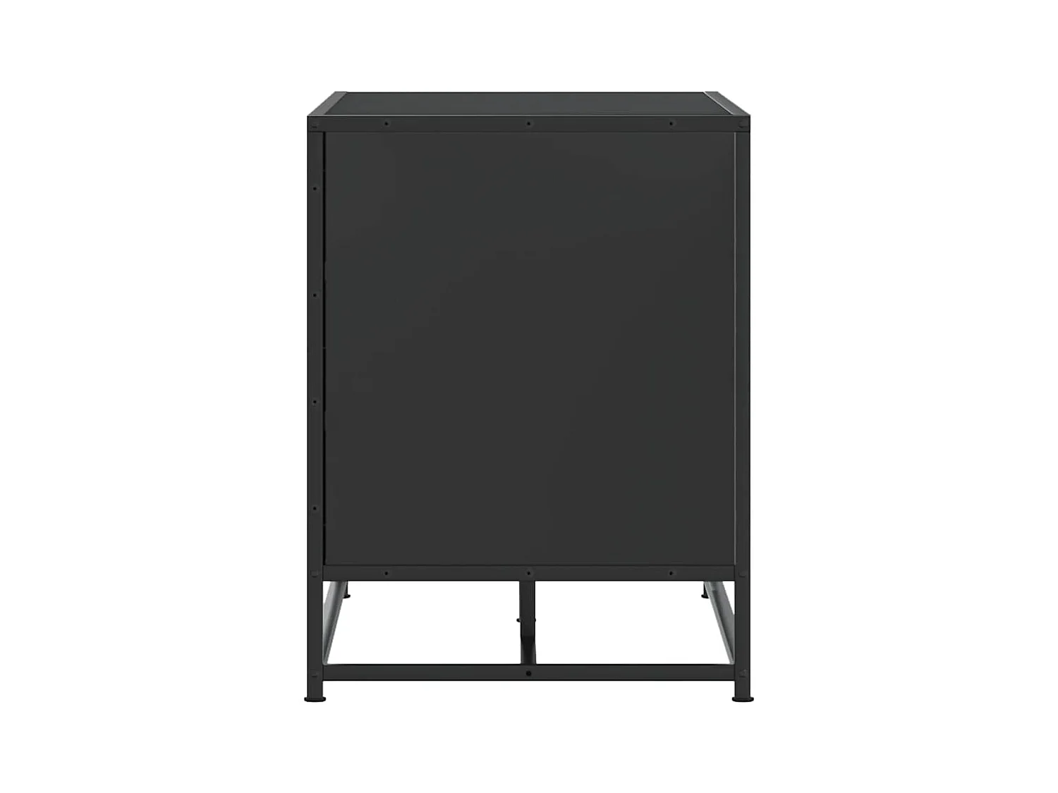 Banc à chaussures noir 84x40x53,5 cm bois d'ingénierie et métal