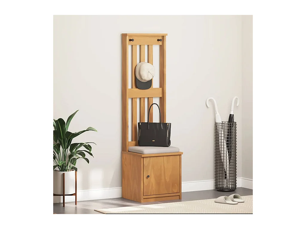 SANDNES Garderobenständer 45x40x159,5 cm massives Kiefernholz