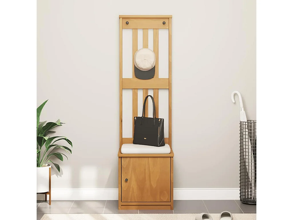 Appendiabiti SANDNES 45x40x159,5 cm in legno massello di pino