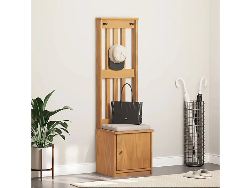 Appendiabiti SANDNES 45x40x159,5 cm in legno massello di pino