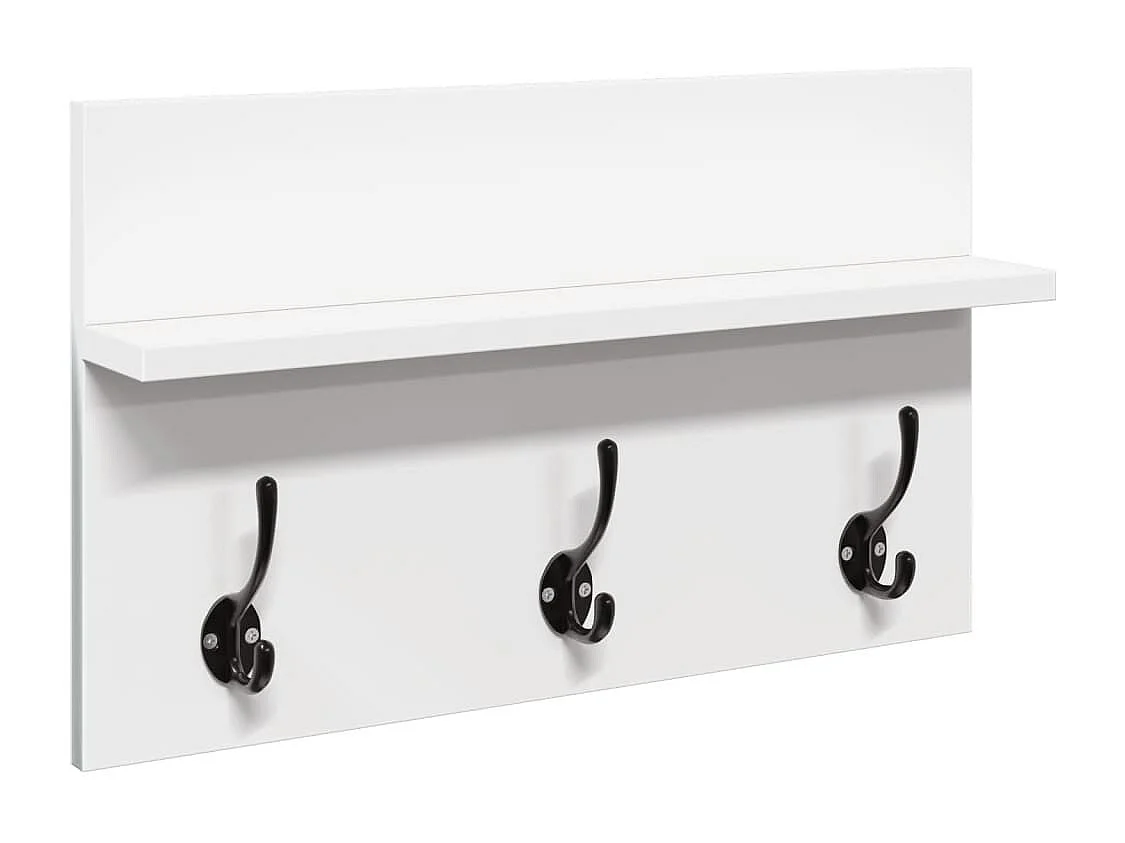 Conjunto de muebles de pasillo de 4 piezas de madera de ingeniería blanca