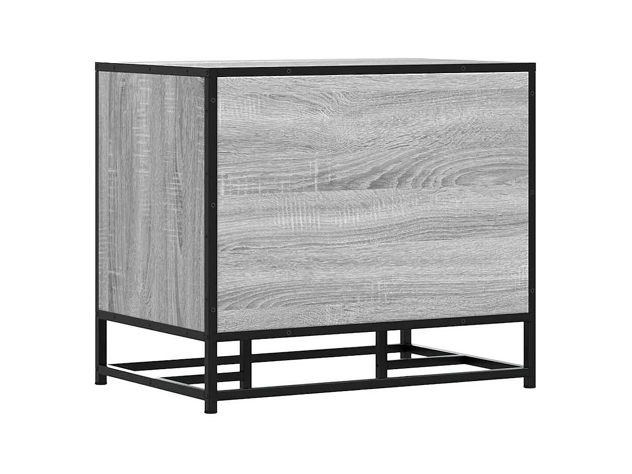 Banc à chaussures sonoma gris bois d'ingénierie et métal